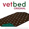 Vet Bed Original Brown with Blue Polka Dots